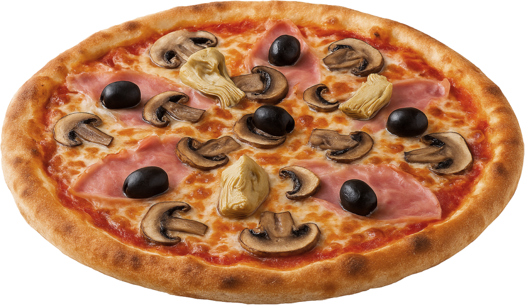 KI Illustration einer Pizza