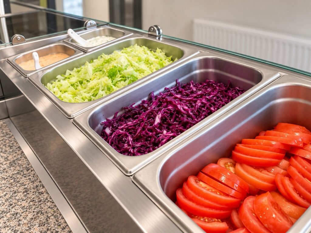 Frische Salate und Tomaten